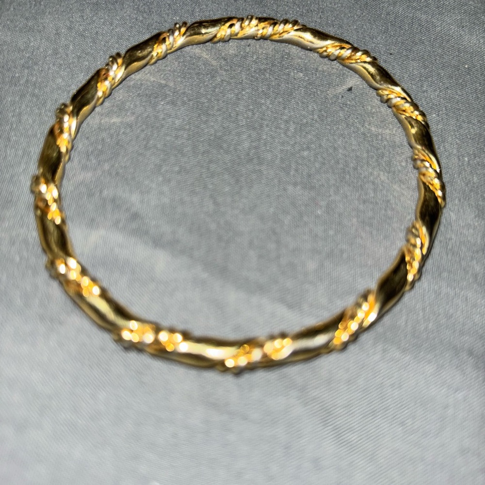 Elegant Gold and Silver Bangle Set - Picture 9 of 10